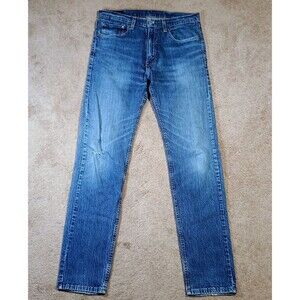 Levis 505 Jeans Men’s 34x33 Tag 34x34 Blue Regular Fit Stretch Leg Medium Wash